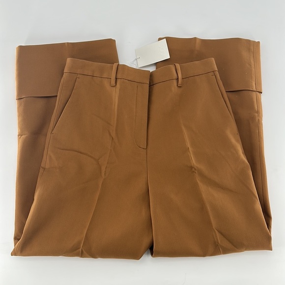 COS Cuffed Wide Leg Pants in Dark Tan, US10 - Picture 3 of 10